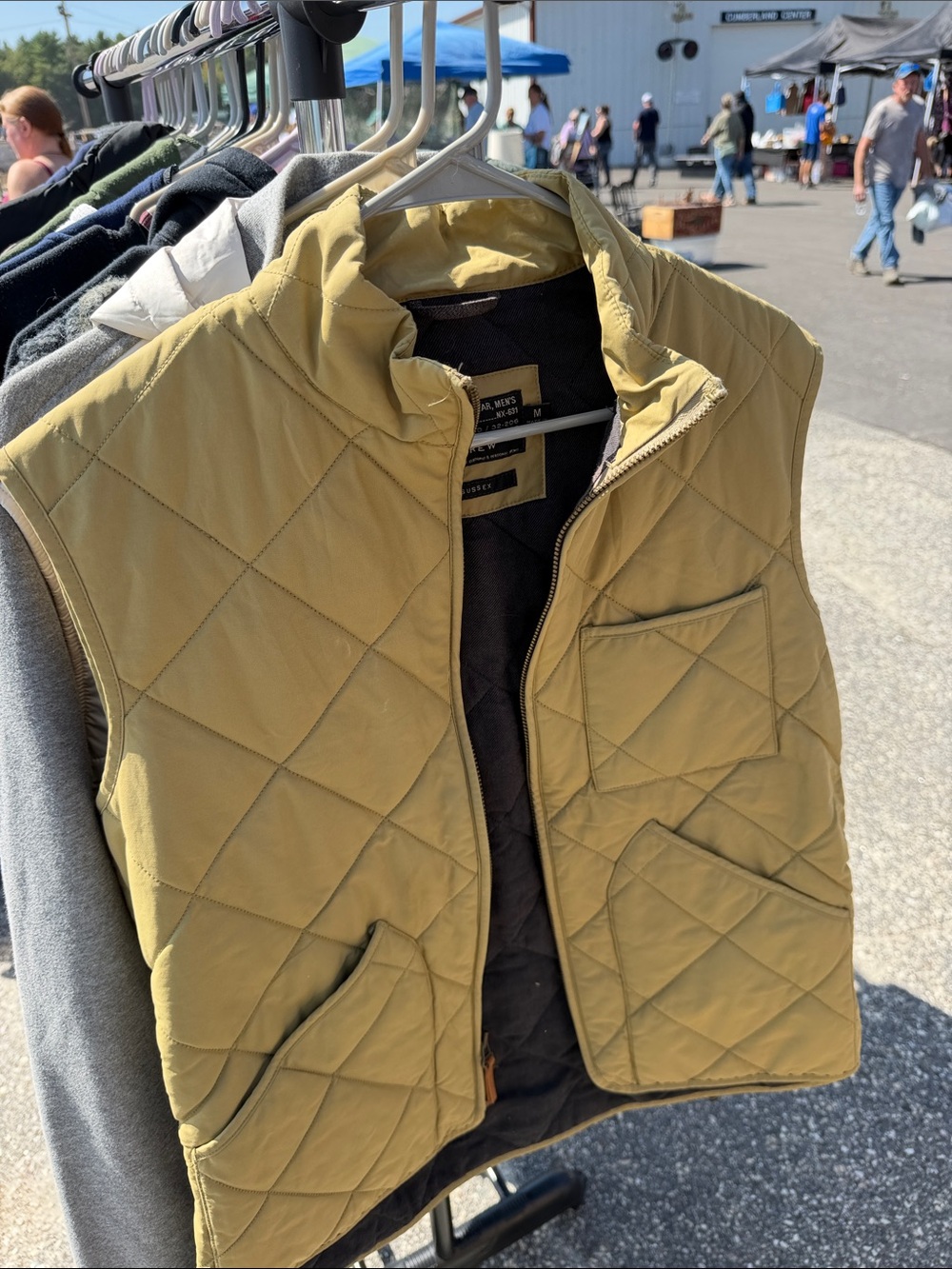 J. Crew Quilted Sleeveless Vest in Olive